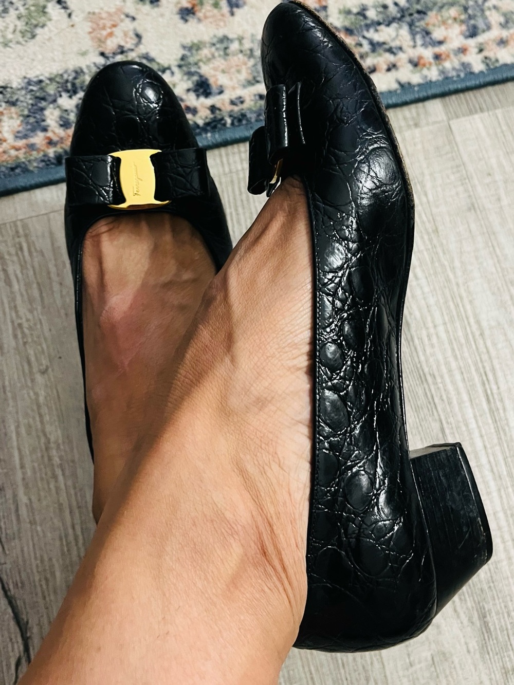 Salvatore Ferragamo Black Leather Shoes - Picture 11 of 11